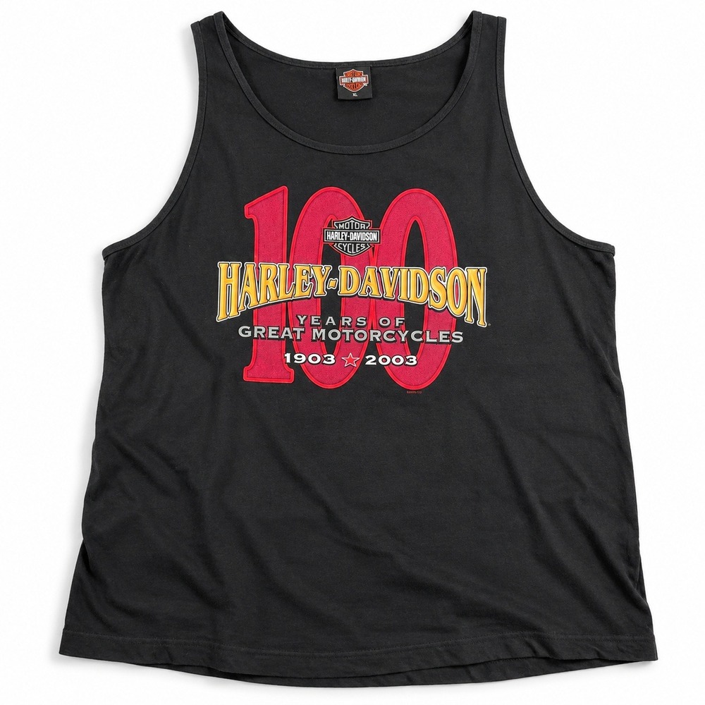 Harley-Davidson Mens XL Graphic Tank Top Black‎ Sleeveless Biker Motorcycle USA